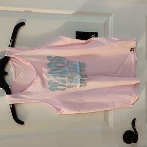 Adidas Love Girls Pink Sleeveless Tank Top Shirt Large NWT